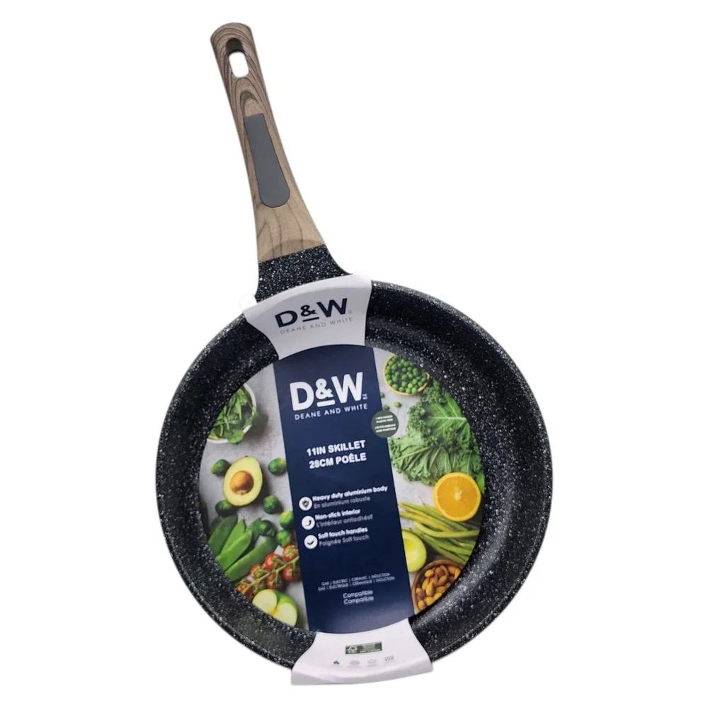 D&W Deane And White Cookware 11in Frying Pan Skillet‎ Nonstick Interior Charcoal